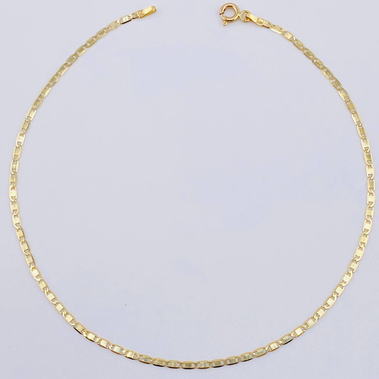 Tobillera Plana 1.5gr / 10 in / 1.7mm Oro Amarillo +3 18K ©