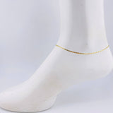 Tobillera Plana 1.5gr / 9 3/4 in / 1.7mm Oro Amarillo +3 18K ©