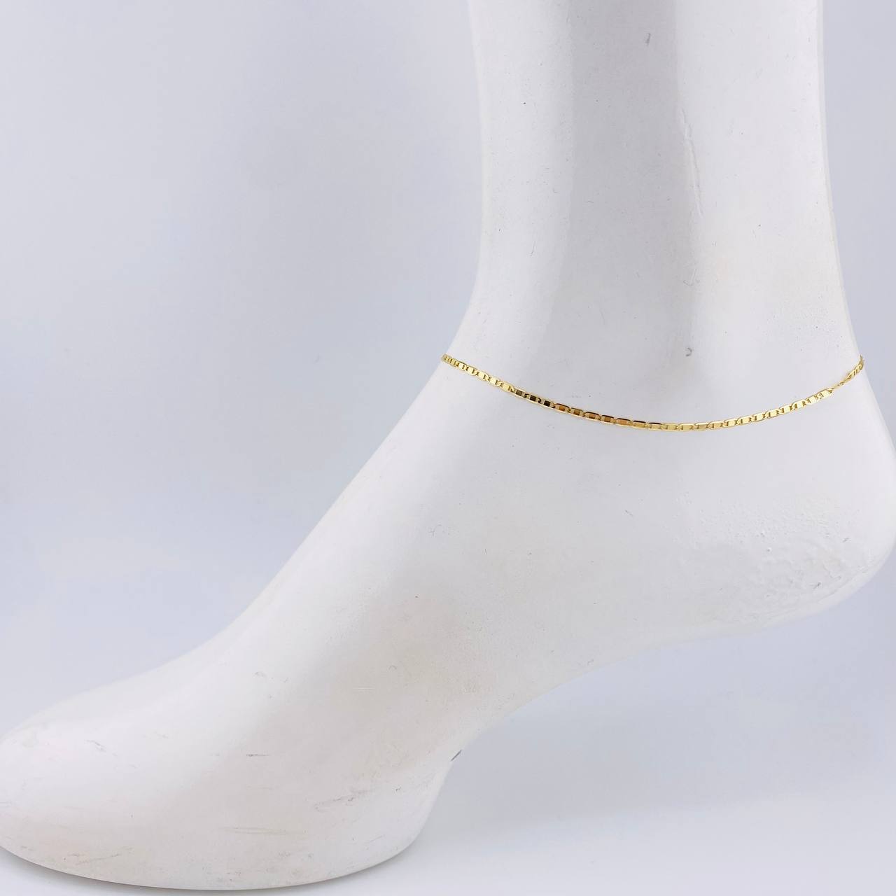 Tobillera Plana 1.5gr / 10 in / 1.7mm Oro Amarillo +3 18K ©