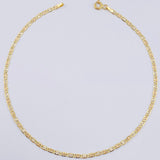 Tobillera Plana 2gr / 9 3/4 in / 2mm Tres Oros +3 18K