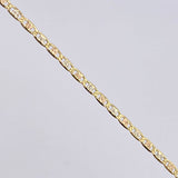 Tobillera Plana 2gr / 9 3/4 in / 2mm Tres Oros +3 18K