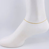 Tobillera Plana 2gr / 9 3/4 in / 2mm Tres Oros +3 18K