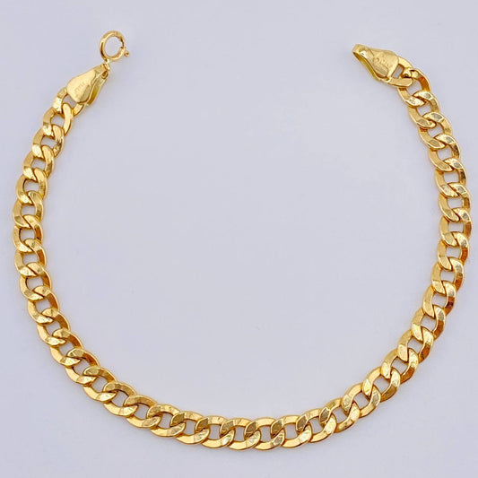 Pulso Cubano 4gr / 6 3/4 in / 4.8mm Oro Amarillo +1 18K ©