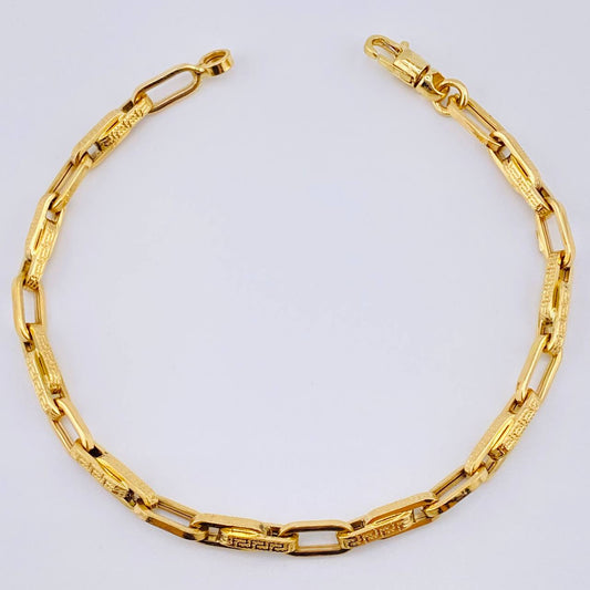 Pulso Cajon Tribal 6.1gr / 8 1/2 in / 4.8mm Oro Amarillo +4 18K ©