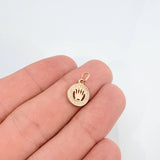 Dije Placa Corona Circular 1gr / 3/4 in / Oro Amarillo 18K ©