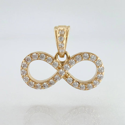 Dije Silueta Infinito Tupido 1.25gr / 3/4 in / Oro Amarillo 18K ©