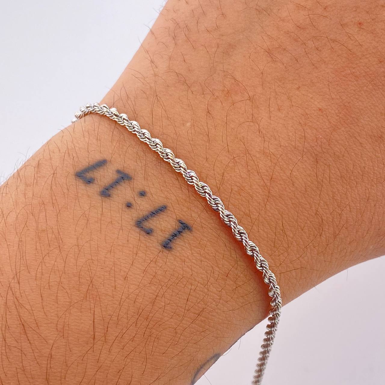 Pulso Lazo 1.15gr / 7 1/2 in / 2.1mm Oro Blanco +3 18K ©