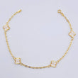 Classic Link Bracelet Double-Sided Clover 2.35gr / 7 1/2 in / 8.1mm 18K Yellow Gold