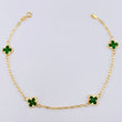 Classic Link Bracelet Double-Sided Clover 2.35gr / 7 1/2 in / 8.1mm 18K Yellow Gold