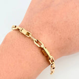 Pulso Rustico 6.85gr / 8 1/2 in / 5mm Oro Amarillo +4 18K ©