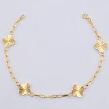 Pulso Cajon Trebol Doble Faz 3.15gr / 7 in / 10mm Oro Amarillo 18K ©