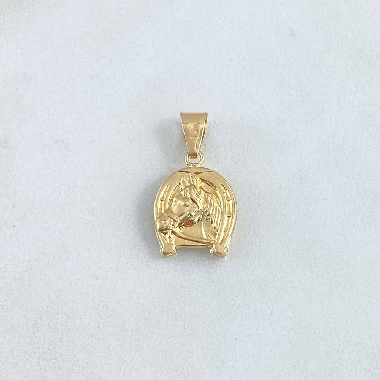 Dije Herradura Caballo 1.15gr / 2.5cm / Troqueleado Oro Amarillo 18K ©