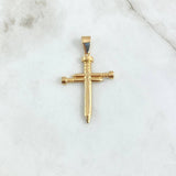 Dije Cruz Clavos 4gr / 5cm / Troquelado Oro Amarillo 18K