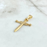 Dije Cruz Clavos 4gr / 5cm / Troquelado Oro Amarillo 18K