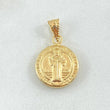 Dije San Benito 1.2gr / 1 in / Oro Amarillo 18K *