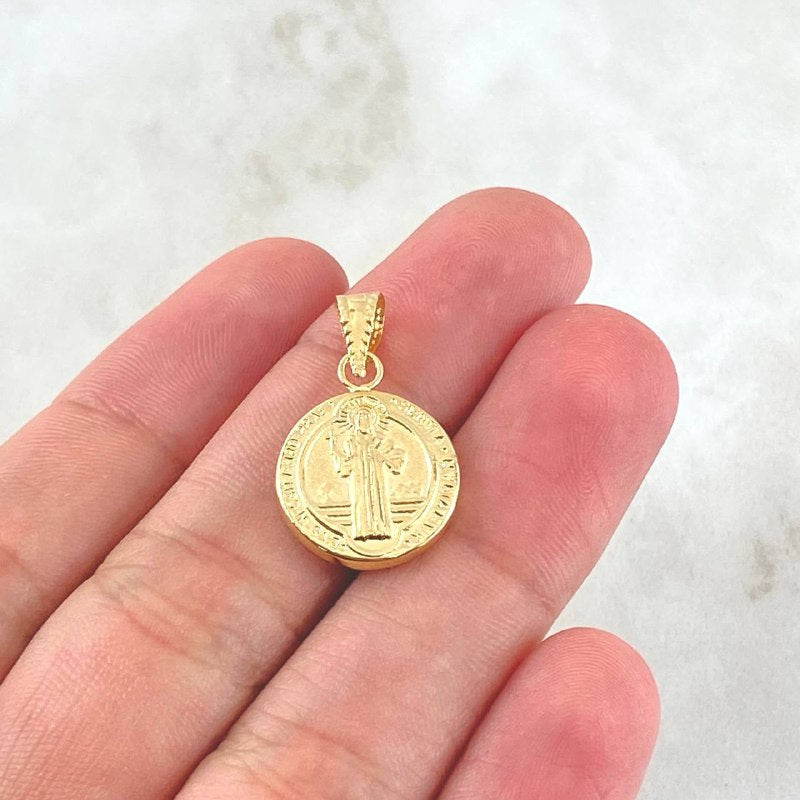 Dije San Benito 1.2gr / 1 in / Oro Amarillo 18K *