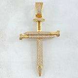 Pendant Nail Cross 7.5gr / 2.4in / 18K Gold ©