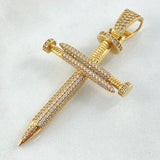 Pendant Nail Cross 7.5gr / 2.4in / 18K Gold ©