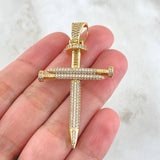 Pendant Nail Cross 7.5gr / 2.4in / 18K Gold ©