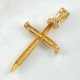 Pendant Nail Cross 7.5gr / 2.4in / 18K Gold ©