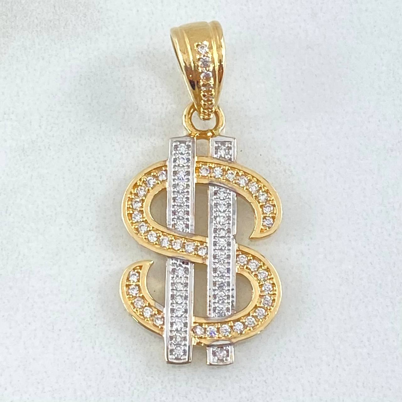 Pendant Sign Weight 3.5gr / 3.1cm / Two Tone Yellow White 18K ©