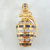 Pendant Pomegranate 20.35gr / 2.0in / Two Tone Yellow White 18K ©