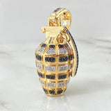 Pendant Pomegranate 20.35gr / 2.0in / Two Tone Yellow White 18K ©