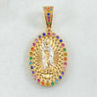 Dije Virgen De Guadalupe 4.35 g / 1 1/2 in Dos Oros Amarillo Blanco 18K