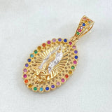 Dije Virgen De Guadalupe 4.35 g / 1 1/2 in Dos Oros Amarillo Blanco 18K