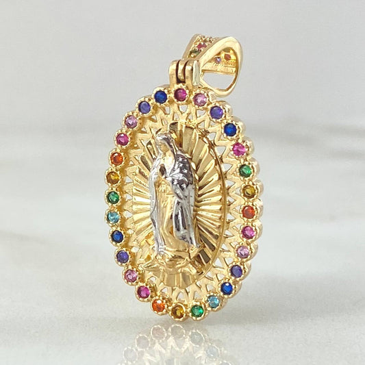 Dije Virgen Guadalupe 4.35gr / 3.5cm / Oro Amarillo Blanco 18K ©