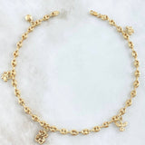 GC Calabrote Anklet 4.85gr / 24cm / Cat-Bear TS-Butterfly-Dolphin-Ladybug 18K Yellow Gold *