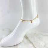 Ankle bracelet GC Calabrote 5.1gr / 24.5cm / Bear TS-Plane-Butterfly-Ladybug 18K Yellow Gold ©