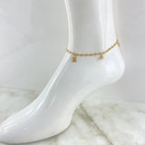 GC Calabrote Anklet 4.85gr / 24cm / Cat-Bear TS-Butterfly-Dolphin-Ladybug 18K Yellow Gold *