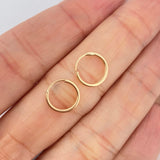 Mini Hoop Earrings 0.55gr / 0.4in / 18K Gold