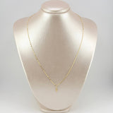 Set Cadena y Dije Flor Espejo + Cruz 1.25gr / 19 3/4 in / 1.3mm Oro Amarillo 18K