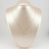 Set Cadena y Dije Flor Espejo + Virgen Milagrosa 1.3gr / 17 3/4 in / 1.3mm Oro Amarillo 18K *