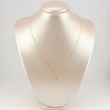 Set Cadena y Dije Flor Espejo + Virgen Milagrosa 1.35gr / 17 3/4 in / 1.3mm Oro Amarillo 18K *