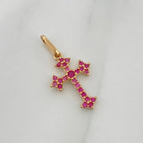 Gothic Cross Pendant 0.6gr / 3/4 in / Yellow Gold 18K %