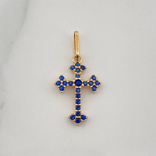 Dije Cruz Gotica 0.6gr / 3/4 in / Oro Amarillo 18K %