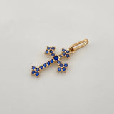 Dije Cruz Gotica 0.6gr / 3/4 in / Oro Amarillo 18K %