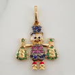 Dije Pato Bolsas de Dinero 1.7gr / 1 in / Dos Oros Negro Amarillo 18K %