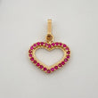 Heart Silhouette Pendant 0.8gr / 1 in / Yellow Gold 18K %