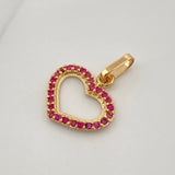Heart Silhouette Pendant 0.8gr / 1 in / Yellow Gold 18K %