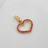 Heart Silhouette Pendant 0.8gr / 1 in / Yellow Gold 18K %