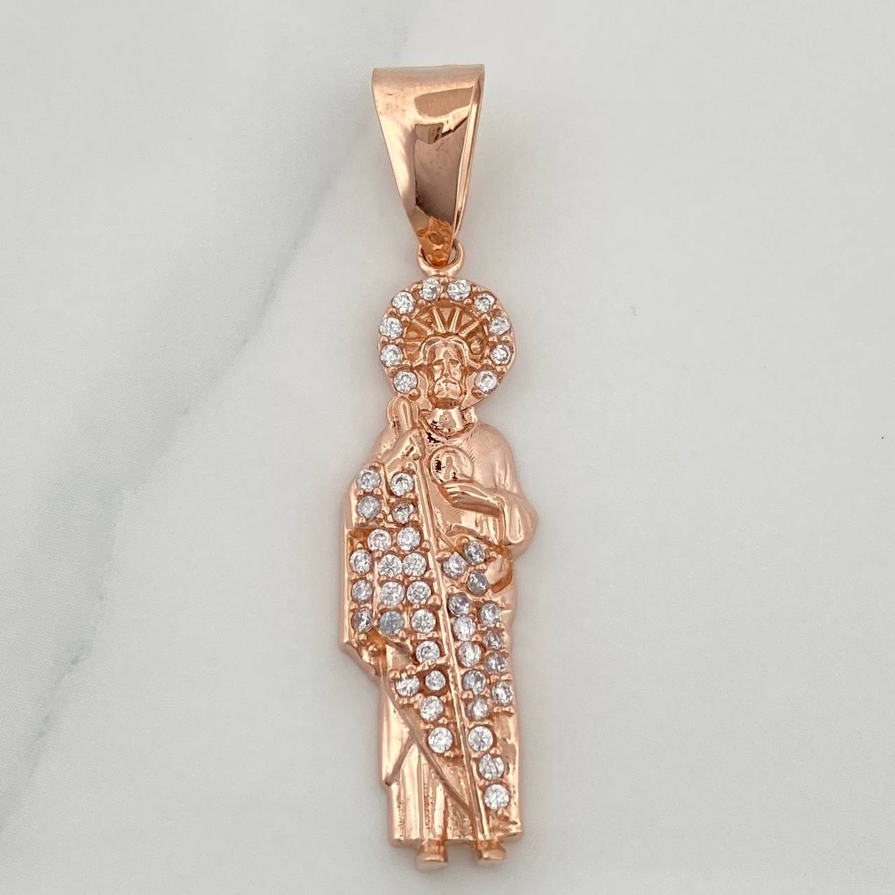 Dije San Judas Tadeo 5.15gr / 1 3/4 in / Oro Rosa 18K %