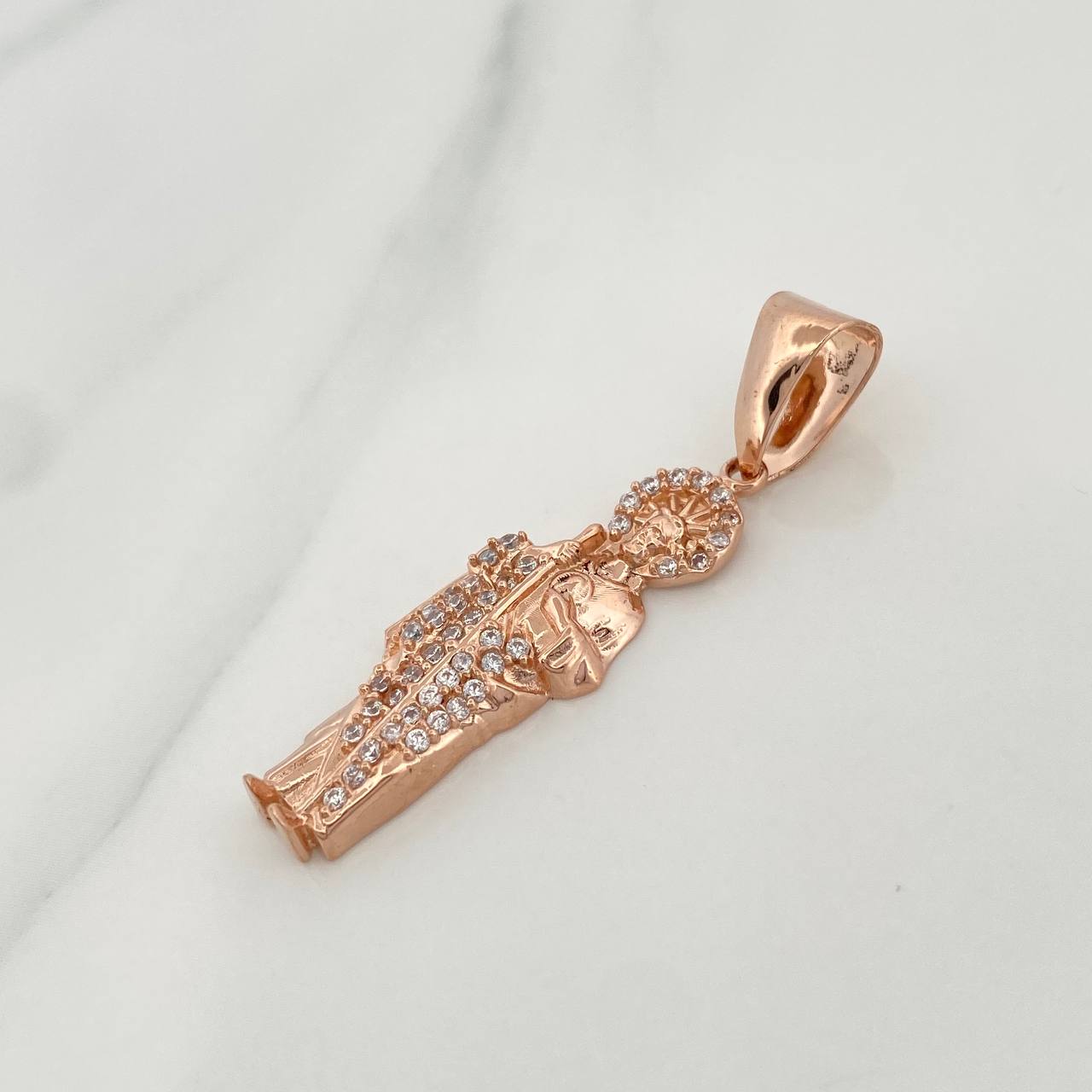 Dije San Judas Tadeo 5.15gr / 1 3/4 in / Oro Rosa 18K %