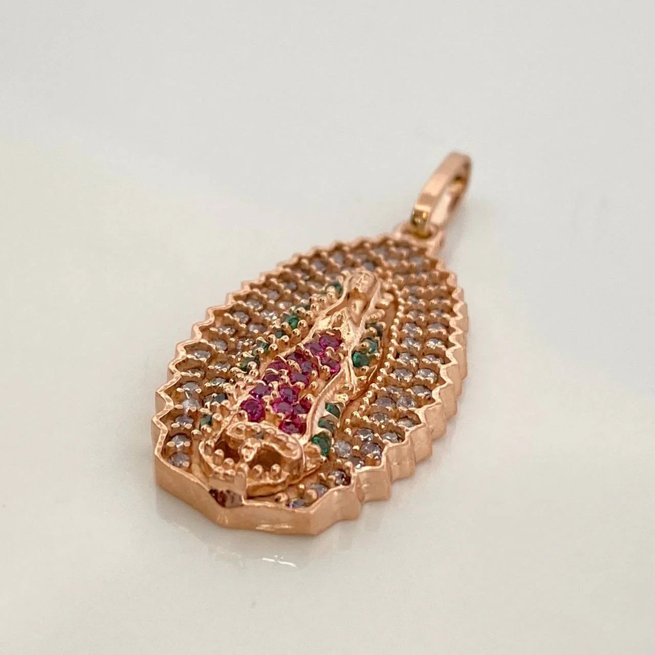 Dije Virgen De Guadalupe 3.15gr / 1 1/4 in / Oro Rosa 18K &