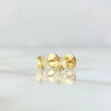 Topos Circulo Plano 0.65gr / 6.2mm Diamantados Oro Amarillo 18K ©