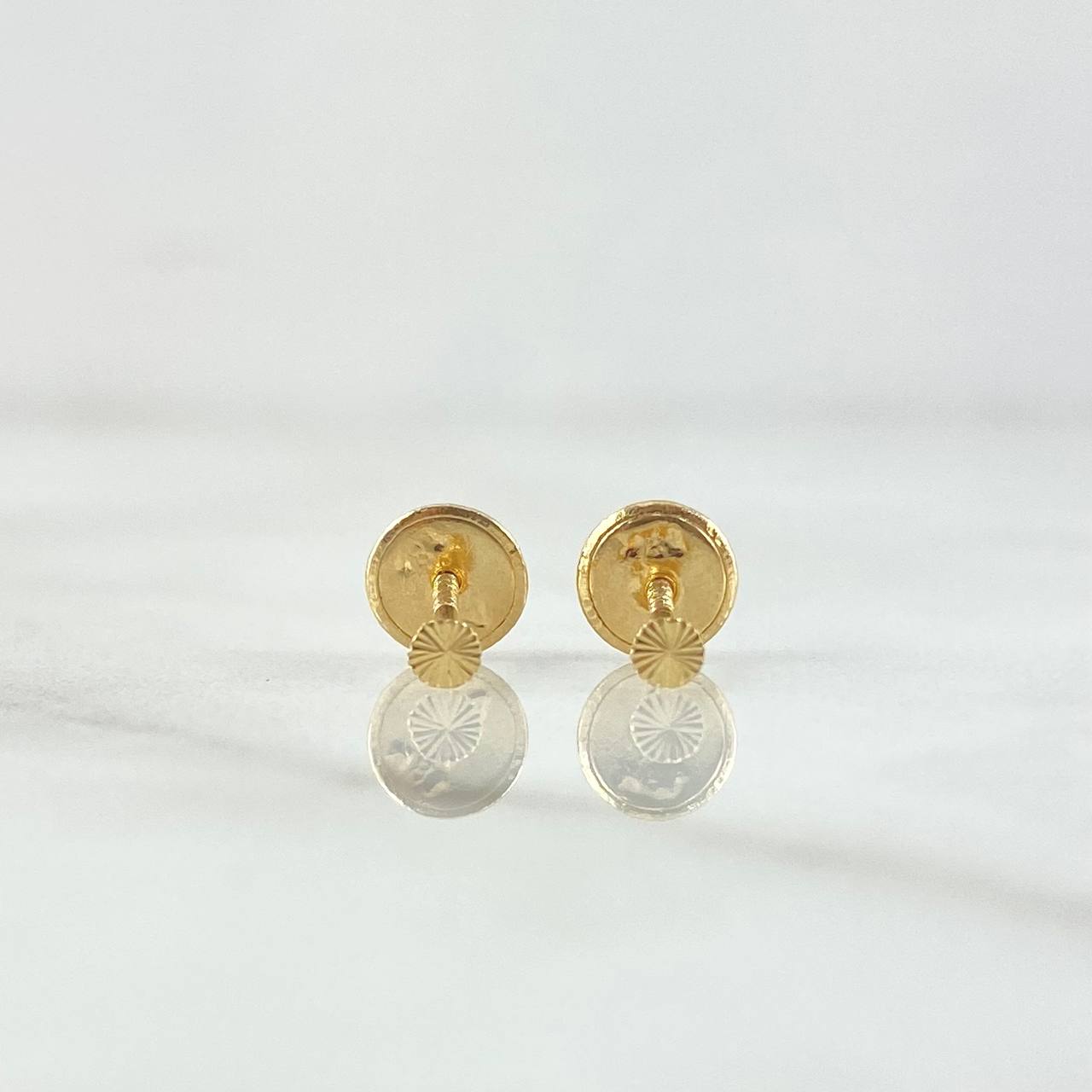 Topos Circulo 0.35gr / 2mm Circulo Plano Oro Amarillo 18K
