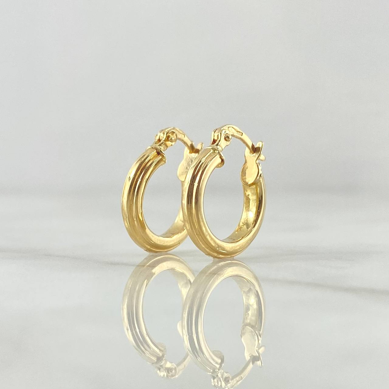 Candongas Jass  1.45gr / 1.5cm / Lisa Oro Amarillo 18K *